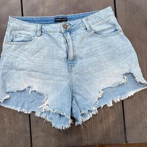 Sincerely-jules-for-bandier Women's Blue cut off distressed denim Shorts-Sz 11